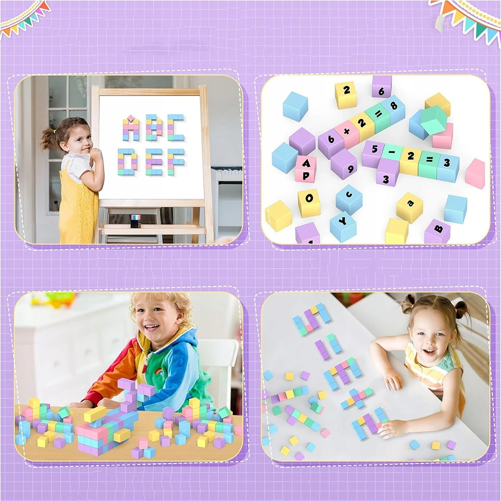 Bez Marki MAGNETINIAI KONSTRUKCINIAI BLAKAI 45 VNT KŪRYBINGMS 5 SPALVŲ VAIKAMS