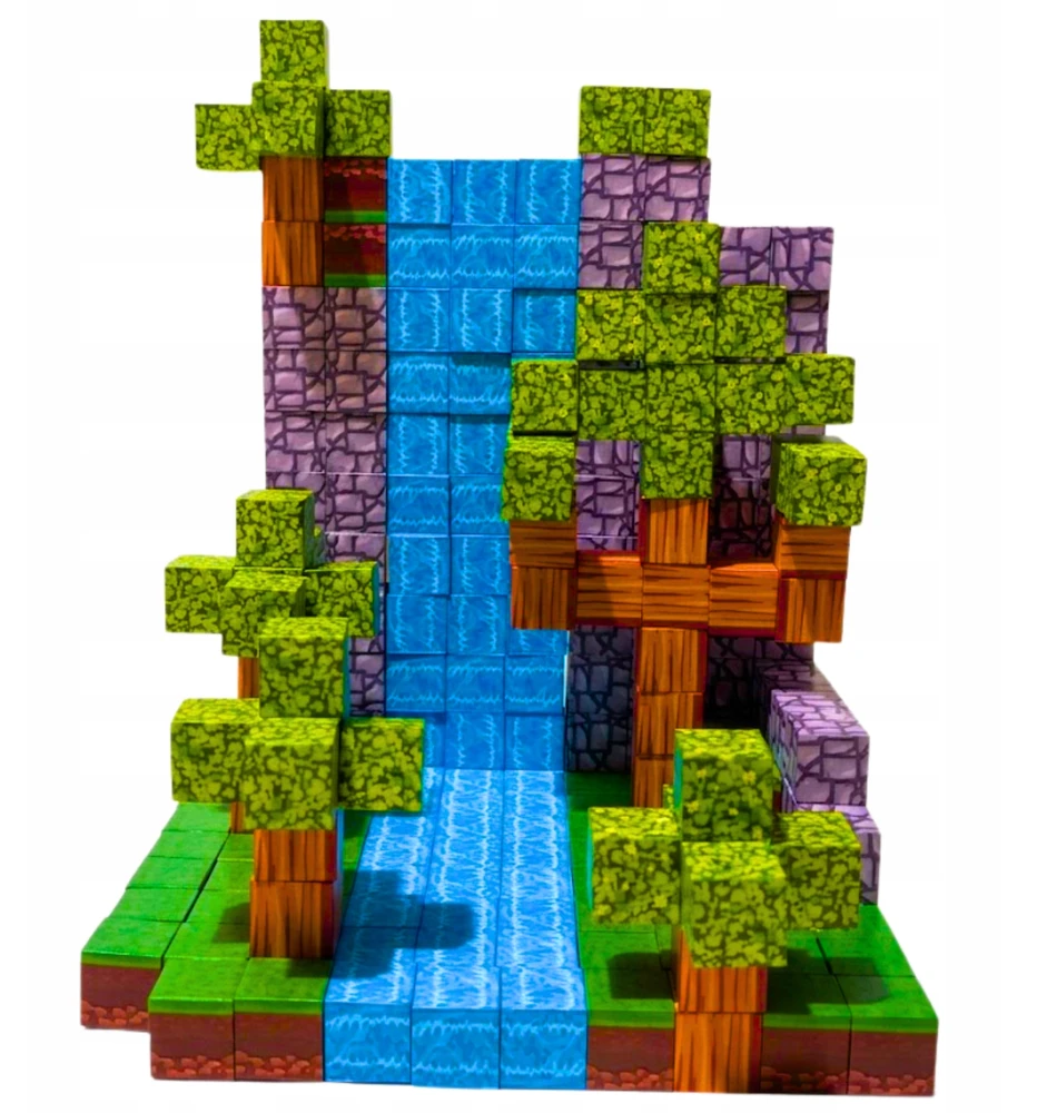 Bez Marki Magnetiniai statybiniai blokai, 247 vienetai, 3D statybiniai blokai, kubeliai, pikselių rinkinys