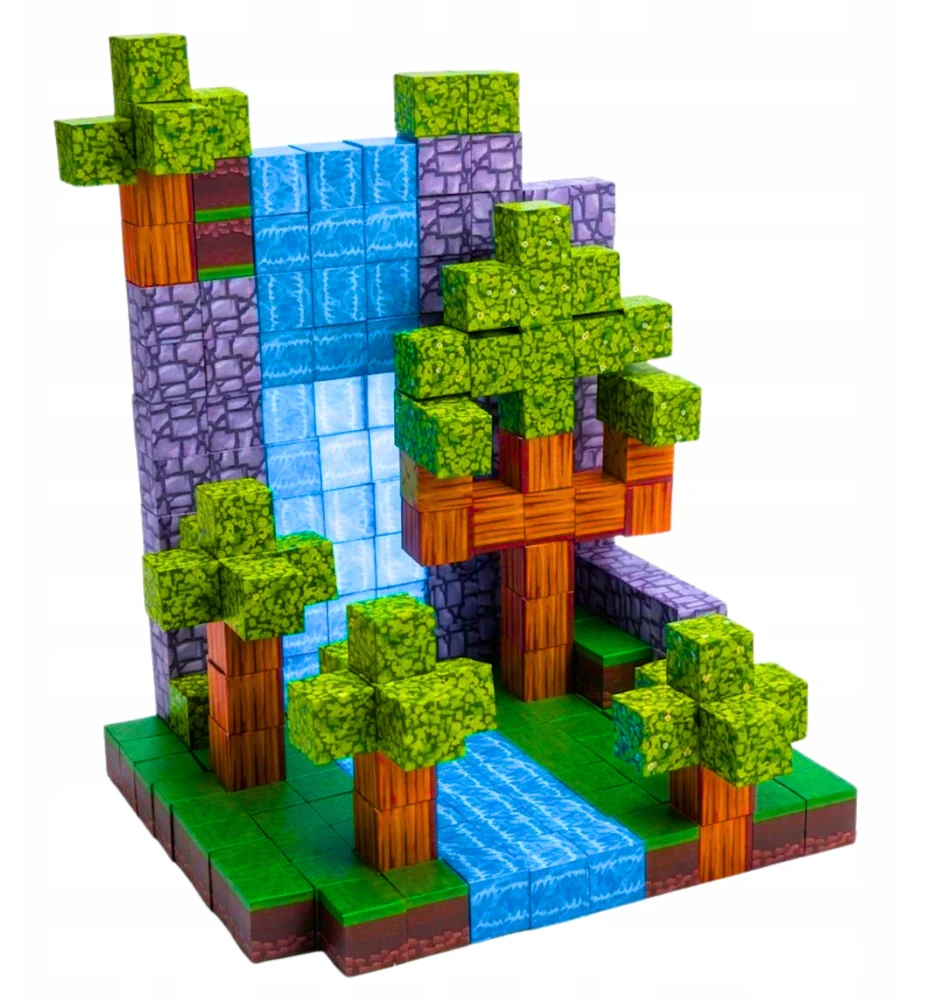 Bez Marki Magnetiniai statybiniai blokai, 247 vienetai, 3D statybiniai blokai, kubeliai, pikselių rinkinys