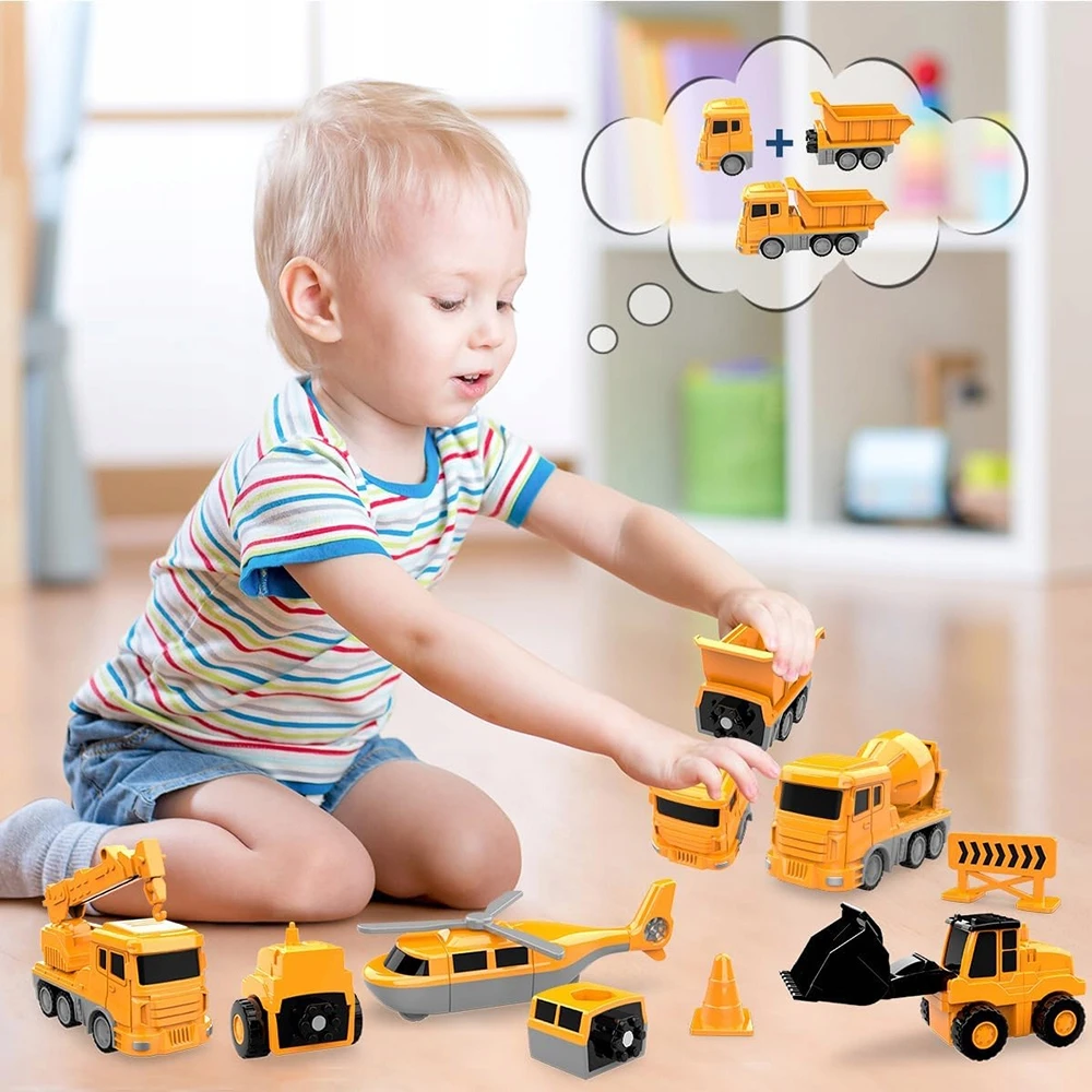 Bez Marki MAGNETINIAI ŽAISLAI STATYTI AUTOMOBILIUS IR Sunkvežimius XXL RINKINYS