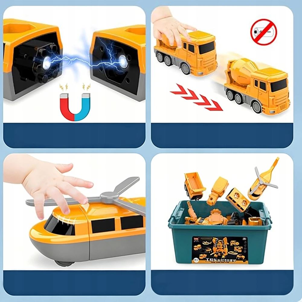 Bez Marki MAGNETINIAI ŽAISLAI STATYTI AUTOMOBILIUS IR Sunkvežimius XXL RINKINYS