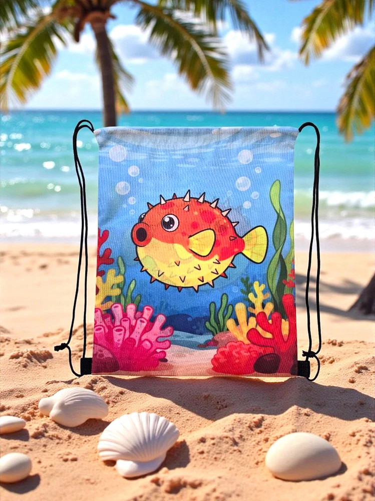 Bez Marki Maišelis vaikams ze sznurkami najeżka na basen, plażę, do szkoły