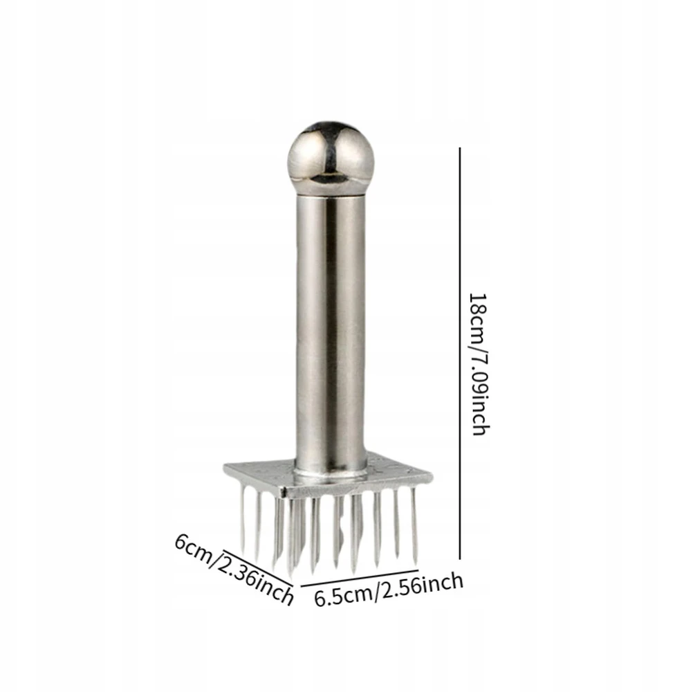Bez Marki Manual Meat Tenderizer Kieto jautienos kepsnio plaktukas restoranams 28 Pins