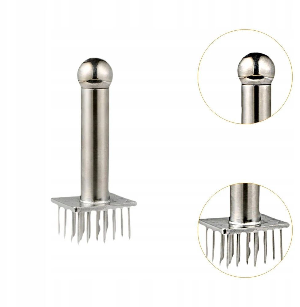 Bez Marki Manual Meat Tenderizer Kieto jautienos kepsnio plaktukas restoranams 28 Pins