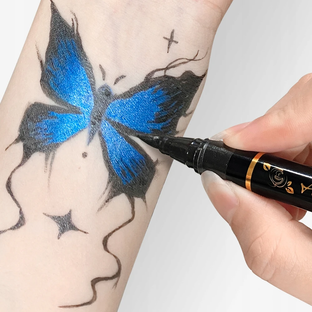 Bez Marki MARKERY KOLOROWE 15 SZTUK DWUSTRONNE DO TATUAŻY RYSOWANIA BODY ART