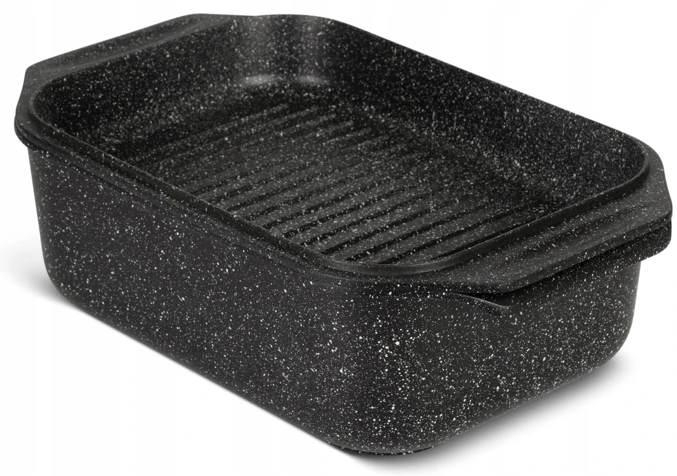 Bez Marki Marmurinė žąsų keptuvė GRILL Keptuvė 2in1 keptuvė 8,5L 34cm 4612