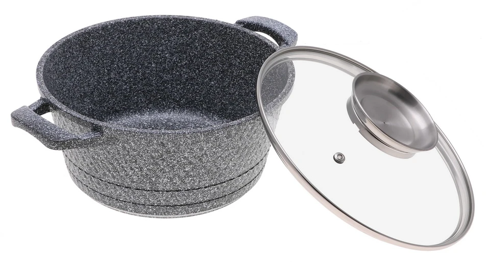 Bez Marki MARMURINIS PUODAS Nelipni danga 22cm 3.2L INDUKCINĖS Dujos 3704