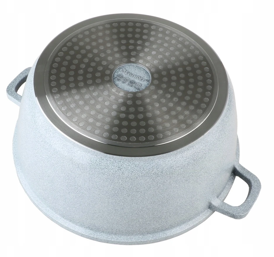 Bez Marki MARMURINIS PUODAS Pilkas 26cm INDUKCINĖS Dujos 5,5l 7926
