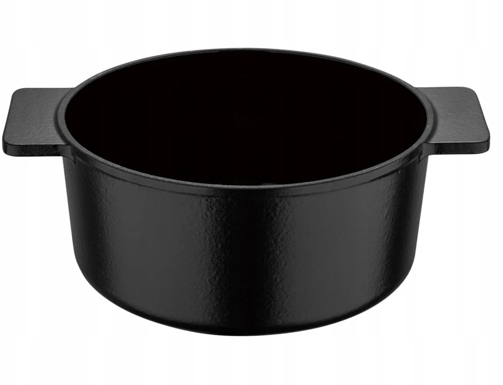 Bez Marki MasterPro Eternal emaliuotas KETAUS PUODAS 21 cm 3,0 L Juodas su defektu