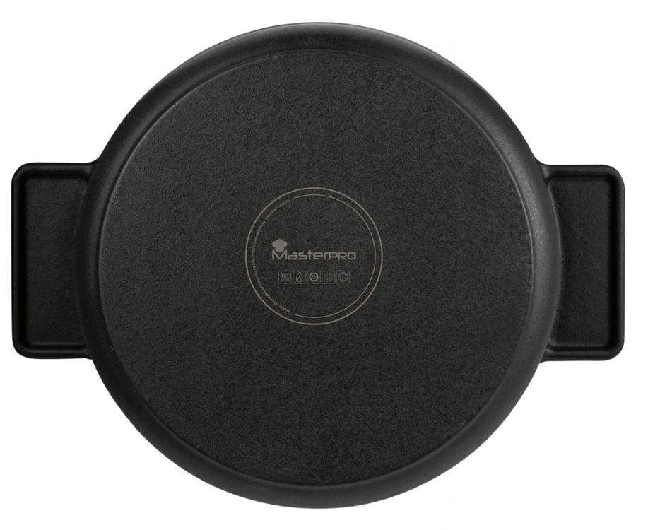 Bez Marki MasterPro Eternal emaliuotas KETAUS PUODAS 21 cm 3,0 L Juodas su defektu