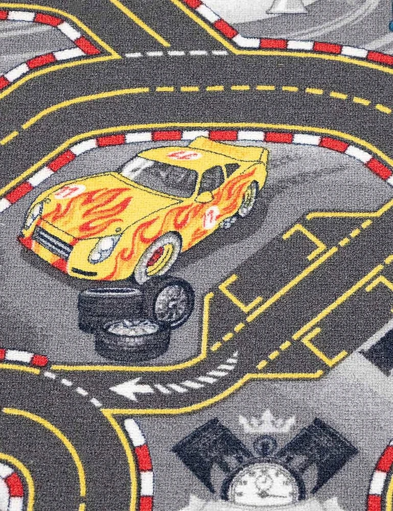Bez Marki MAŁY DYWANIK DZIECIĘCY KOLOROWA MATA ULICE CARS DO ZABAWY 80x120