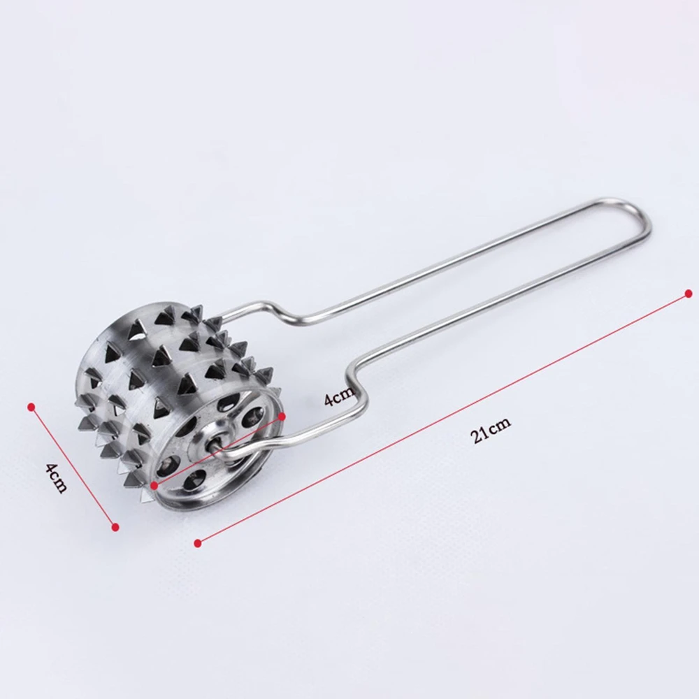Bez Marki Meat Tenderizer Cuber Tenderizer Volelis Sunkus nerūdijančio plieno sriegio laikiklis