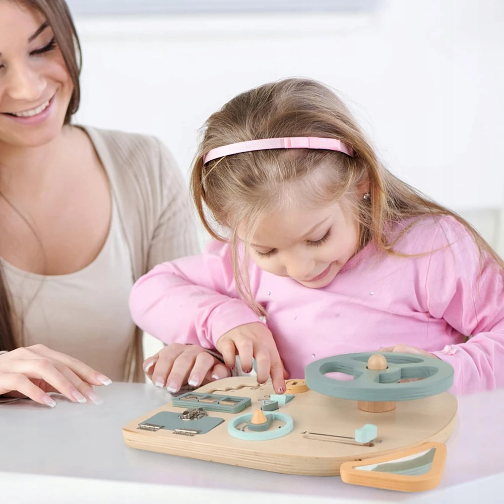Bez Marki Medinė lenta su vairu Montessori