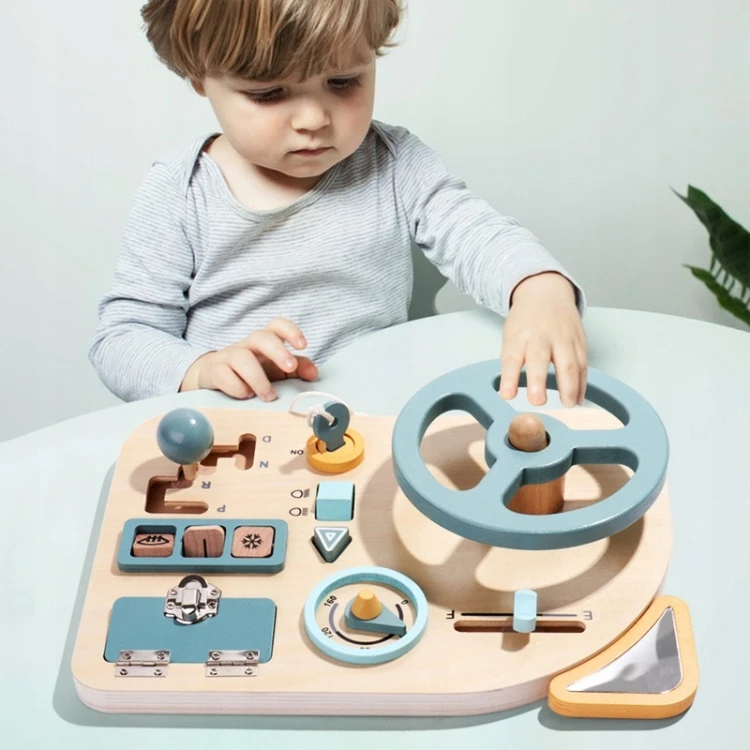 Bez Marki Medinė lenta su vairu Montessori