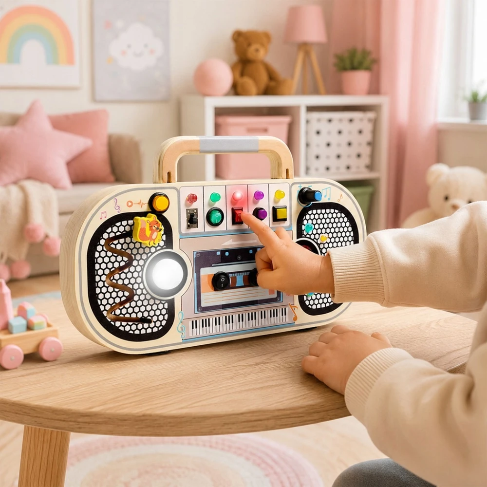 Bez Marki Medinė Montessori lenta 11in1: lavinamoji, muzikinė, skirta vaikams