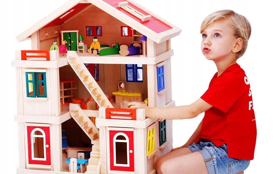 Bez Marki MEDINĖS LĖLĖS ŠEIMA MAŽOS LĖLYS NAMUI 10 VIENŲ RINKINYS VAIKAMS