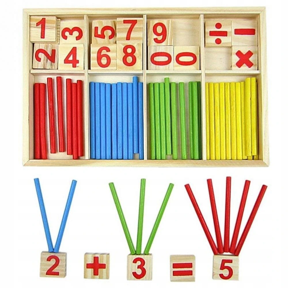 Bez Marki Mediniai skaičiavimo pagaliukai vaikams, Montessori