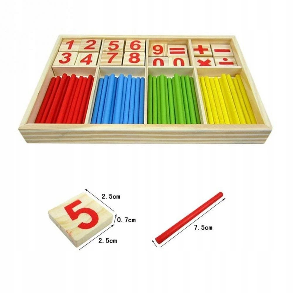 Bez Marki Mediniai skaičiavimo pagaliukai vaikams, Montessori