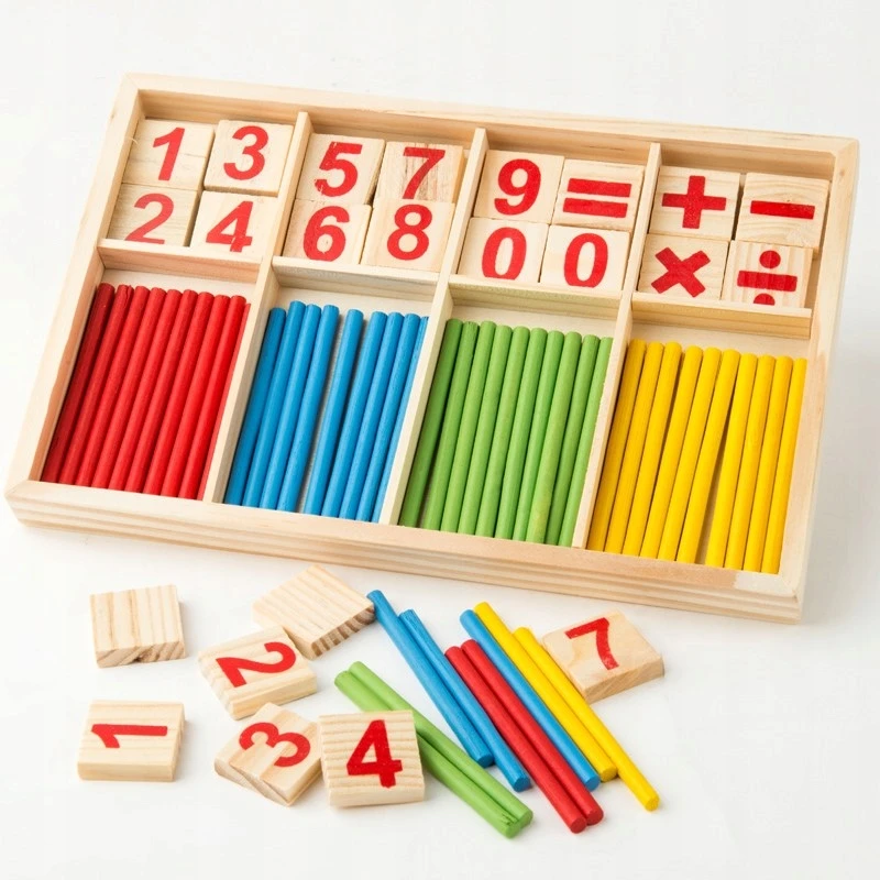 Bez Marki Mediniai skaičiavimo pagaliukai vaikams, Montessori