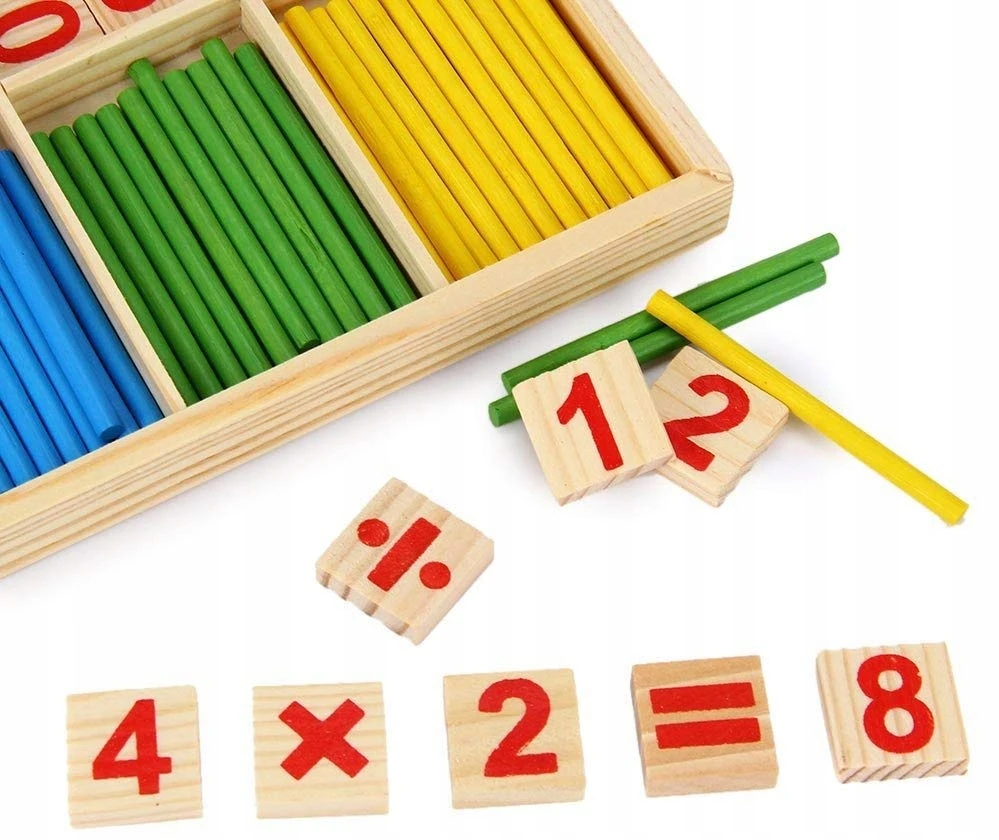 Bez Marki Mediniai skaičiavimo pagaliukai vaikams, Montessori