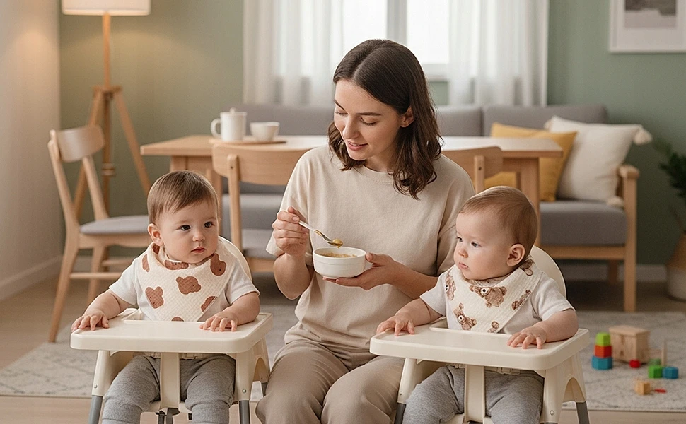 Bez Marki Medvilniniai seilinukai 10vnt Minkštas sugeriantis kūdikių dantų dantims