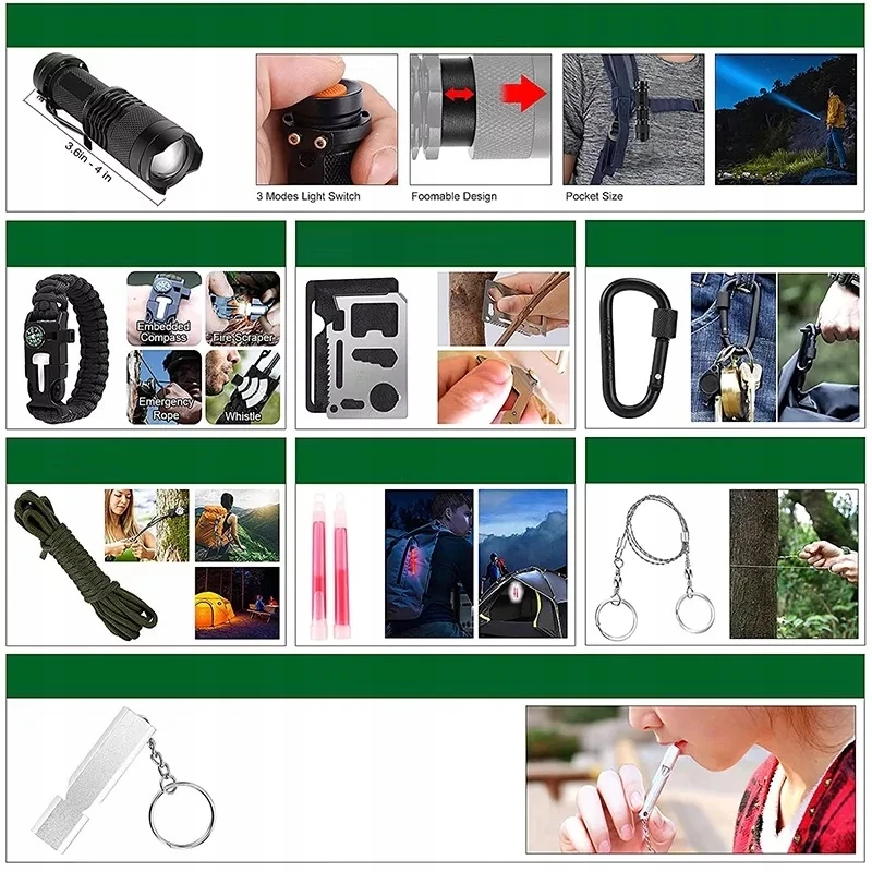 Bez Marki MEGA MILITARY SURVIVAL KIT XL FIRST AID KIT