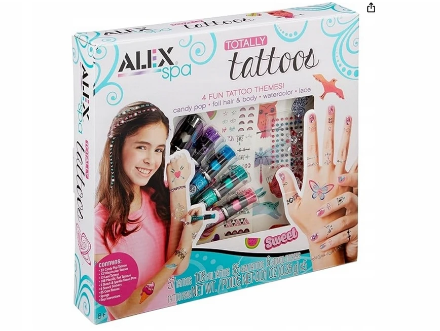 Bez Marki MEGA TATTUORIŲ RINKINYS - GELINIAI ŠABLONAI + TATUiruočių rašikliai