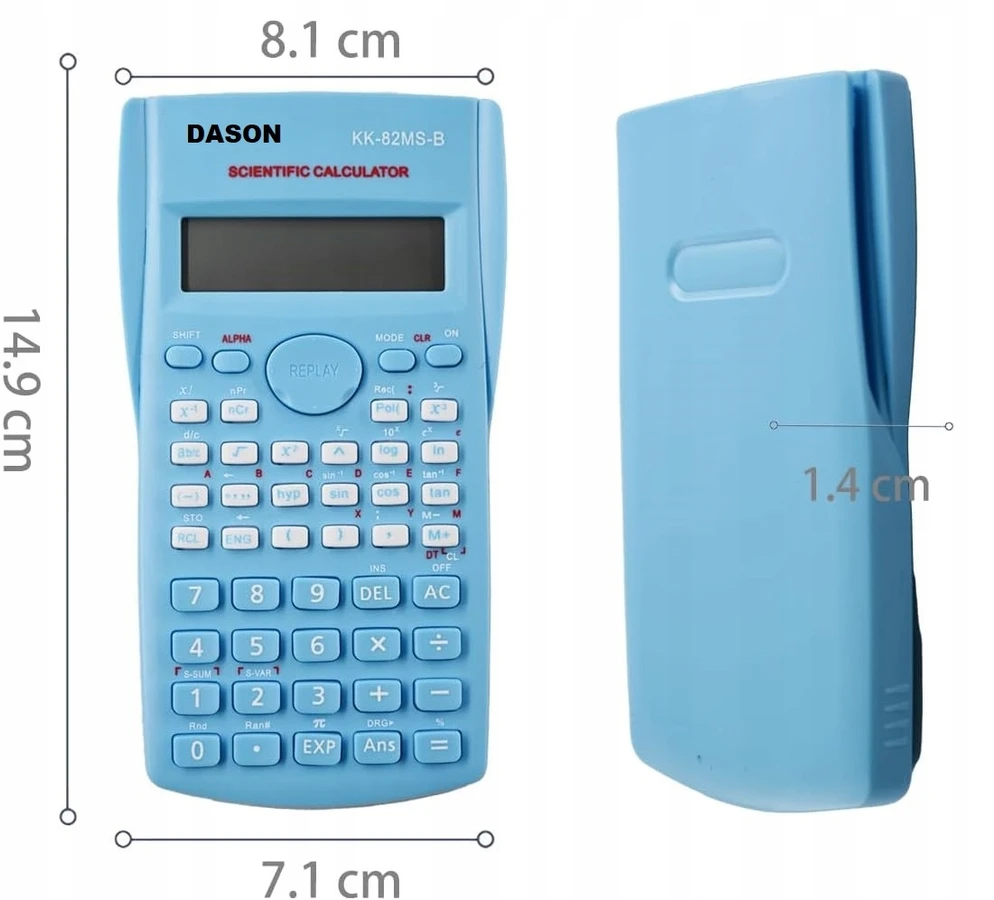 Bez Marki Mėlyna Scientific Calculator 240 Functions 2 Line School