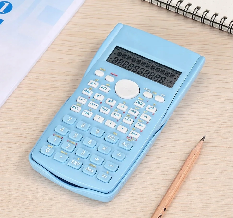 Bez Marki Mėlyna Scientific Calculator 240 Functions 2 Line School
