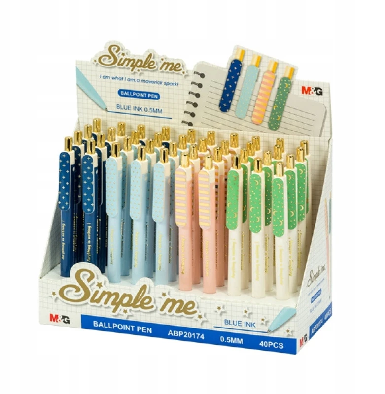 Bez Marki Mėlynas rašiklis "simple Me" 0,5mm mokyklai ir biurui