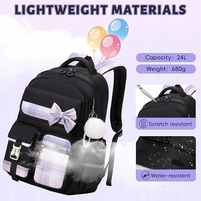 Bez Marki MERGAITĖS MOKYKLĖS KURIŠINĖ KAWAII 22L A4 NEŠIAMOSIAM kompiuteriui