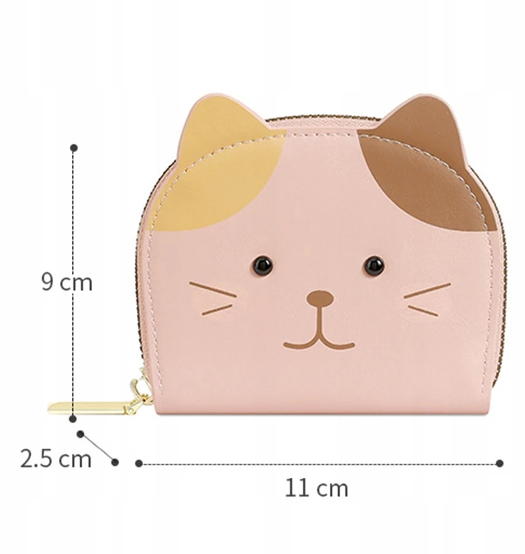 Bez Marki MERGAITĖS VIZITINĖ KORTELĖ su katinu, piniginė