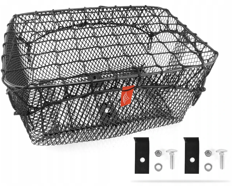 Bez Marki Metalinis dviračio krepšelis prisukamas prie stovo 41x31cm + apsauginis tinklelis