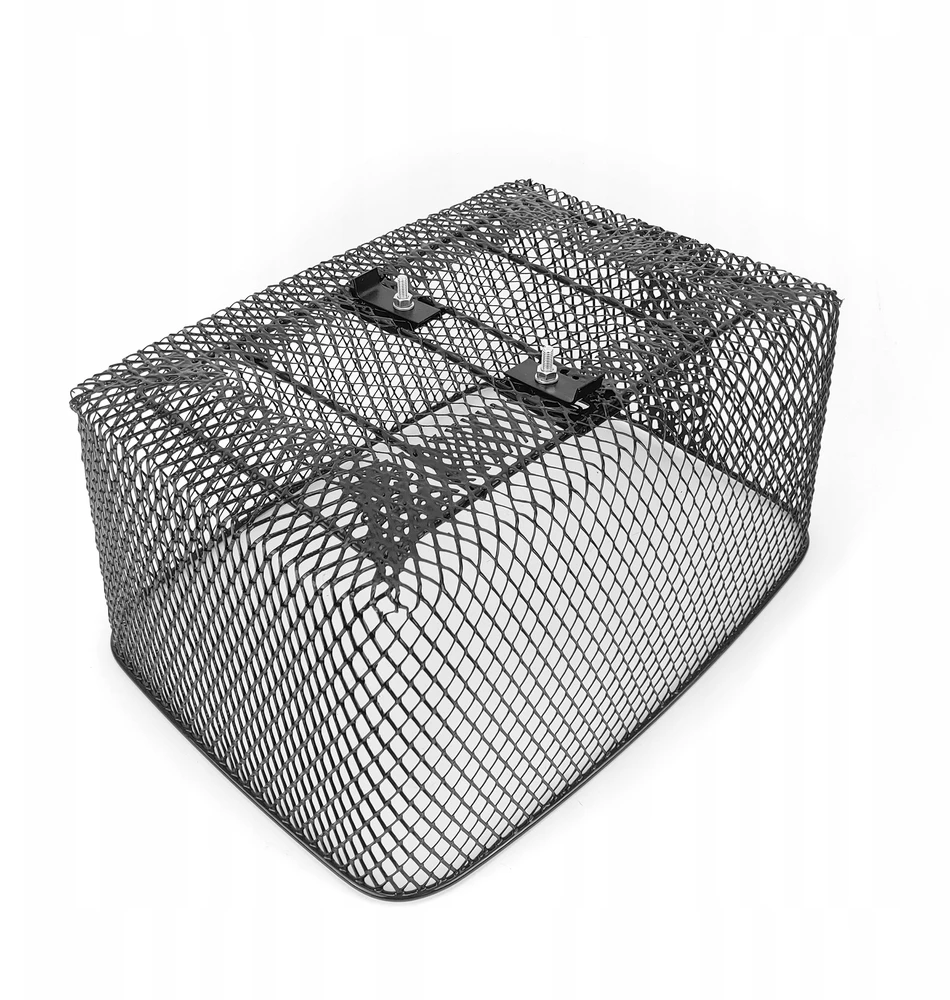Bez Marki Metalinis dviračio krepšelis prisukamas prie stovo 41x31cm + apsauginis tinklelis
