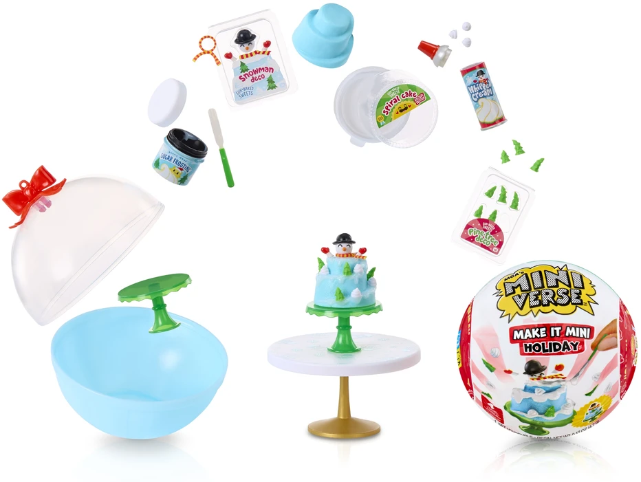 Bez Marki Mga's Mini Make It Mini Holiday Kalėdinė rutulio formos staigmena