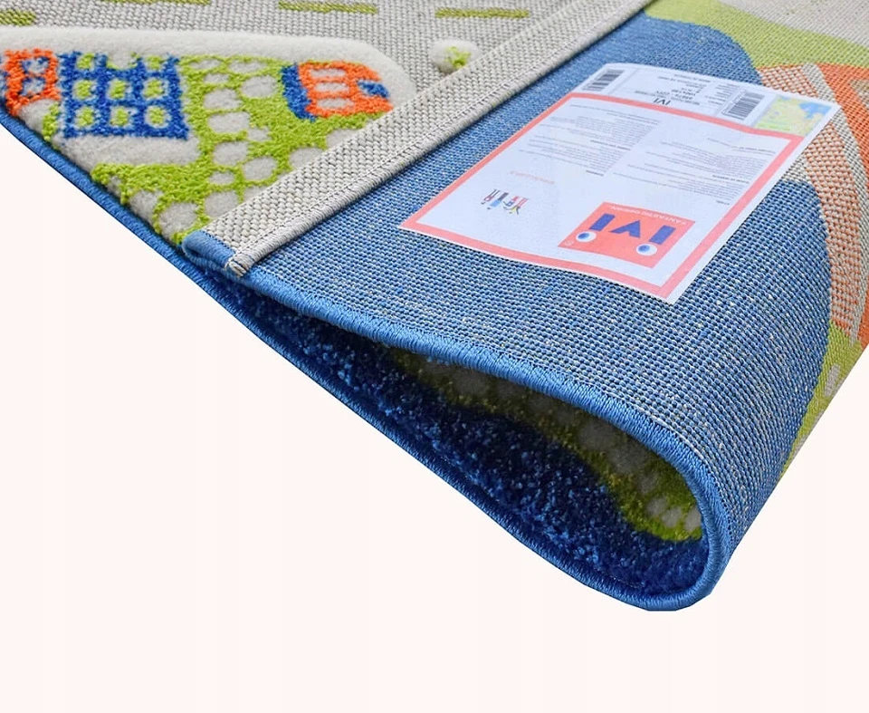Bez Marki MIASTO PORTOWE - Mėlyna Dywan 3D dla Dzieci 100x150 cm IVI Carpets