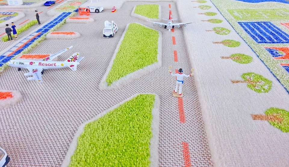 Bez Marki MIASTO PORTOWE - Mėlyna Dywan 3D dla Dzieci 100x150 cm IVI Carpets
