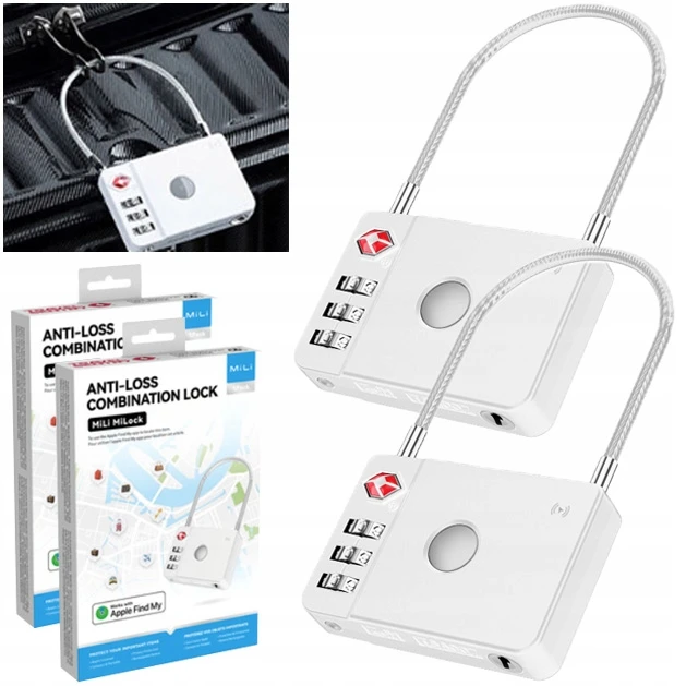 Bez Marki MiLi GPS Bluetooth MiLock Tracker HD-P16-L (tik) bagažo spyna balta