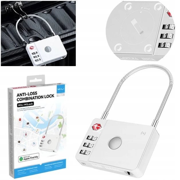 Bez Marki MiLi GPS Bluetooth MiLock Tracker HD-P16-L (tik) bagažo spyna balta