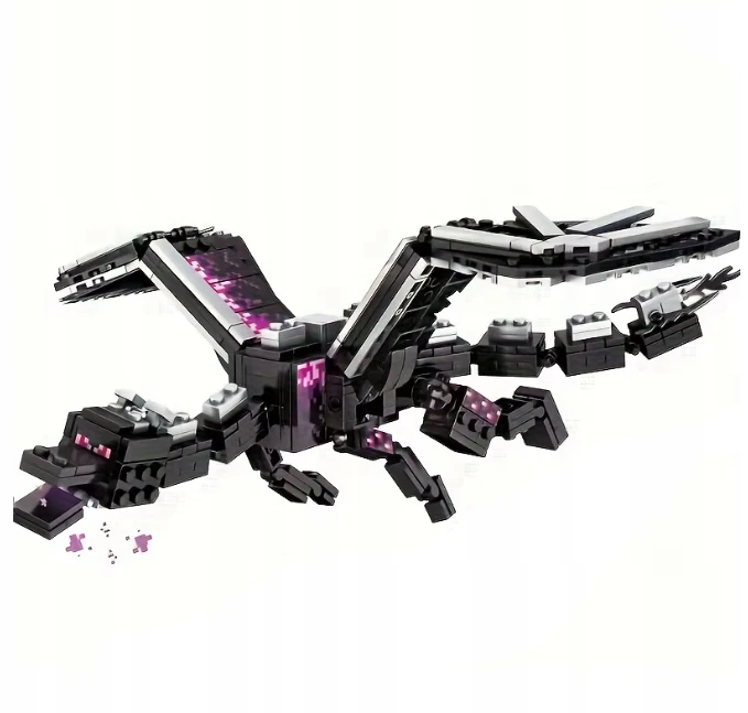 Bez Marki MINECRAFT ENDERDRAGON ĮKVĖPTI KONSTRUKCINIŲ KALULŲ RINKINYS VAIKAMS