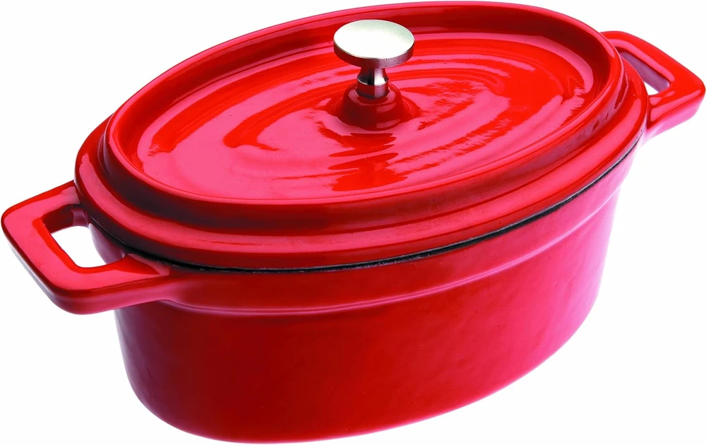 Bez Marki MINI KETUS PUODAS, OVALUS, Emaliuotas, 0,5L, INDUKCINIS, 15X10CM