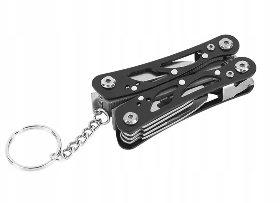 Bez Marki mini kombinerki MULTITOOL 9w1 NARZĘDZIE WIELOFUNKCYJNE szczypce SURVIVAL