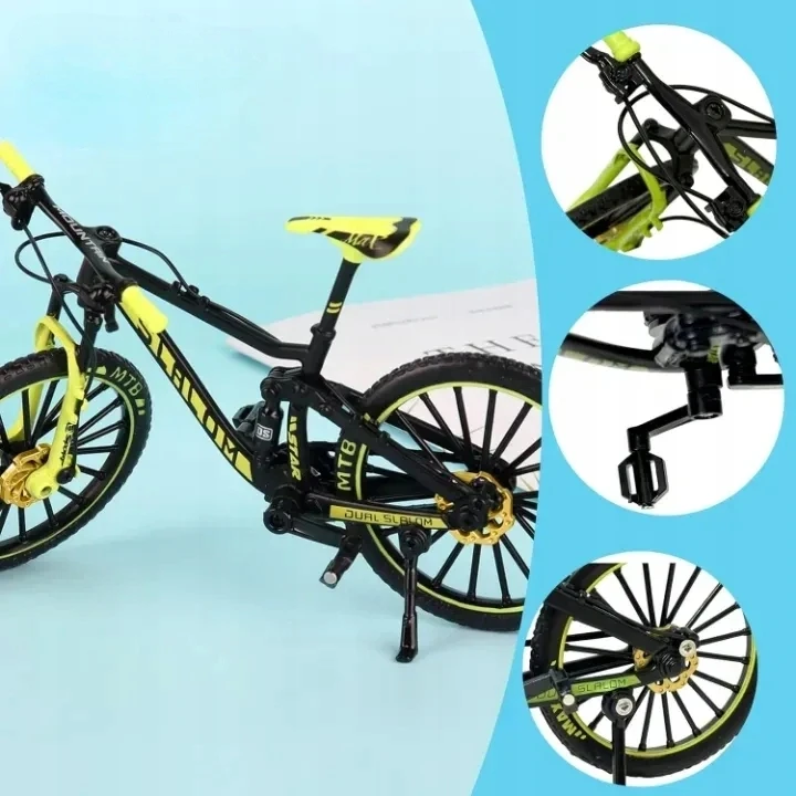 Bez Marki MINIATŪRINIS METALINIS MINI PIRŠTŲ DVIRAČIO ŽAISLAS KALNŲ DVIRAČIO KOLEKTORIAUS MODELIS 1:10
