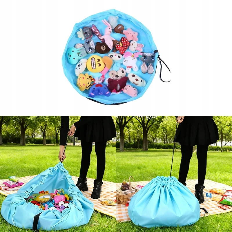 Bez Marki Minkštas žaidimų kilimėlis ir žaislų laikymo maišas 2in1, 150 cm