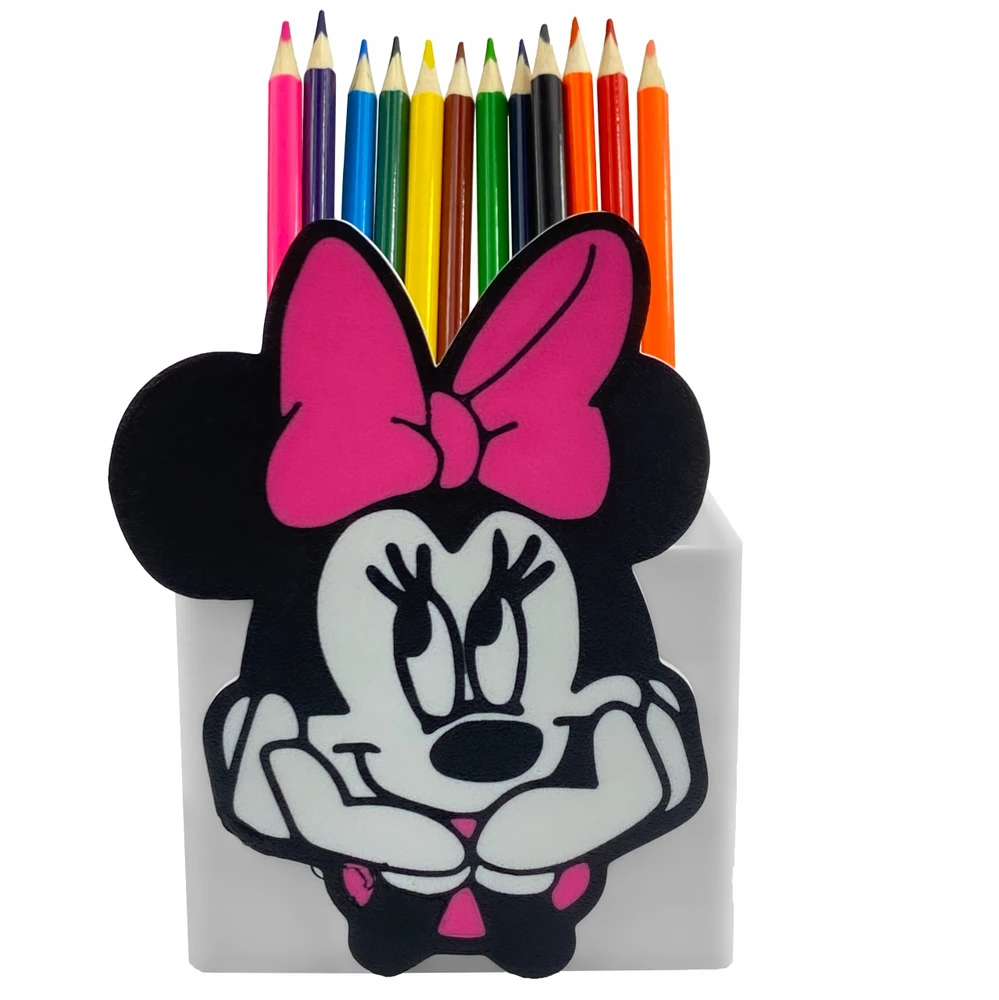 Bez Marki Minnie Mouse pieštukų dėklas - darbalaukio organizatorius vaikams