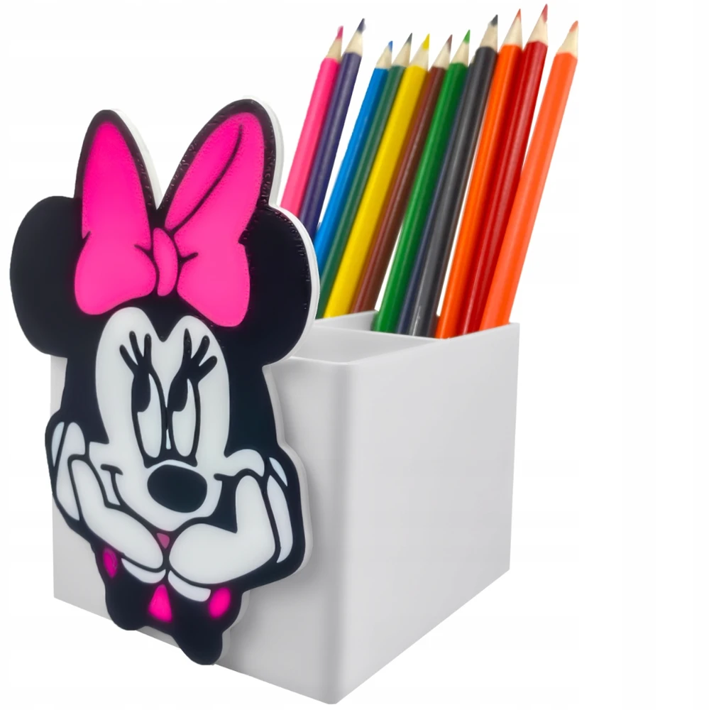 Bez Marki Minnie Mouse pieštukų dėklas - darbalaukio organizatorius vaikams
