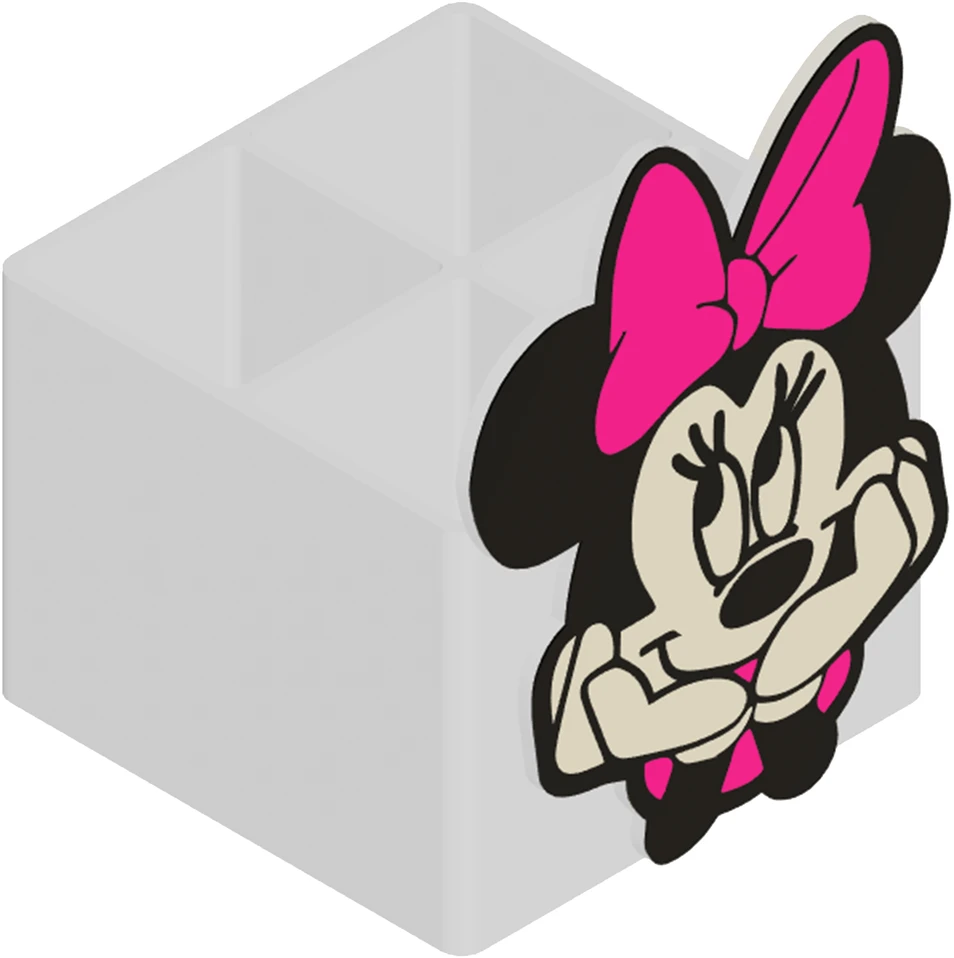 Bez Marki Minnie Mouse pieštukų dėklas - darbalaukio organizatorius vaikams