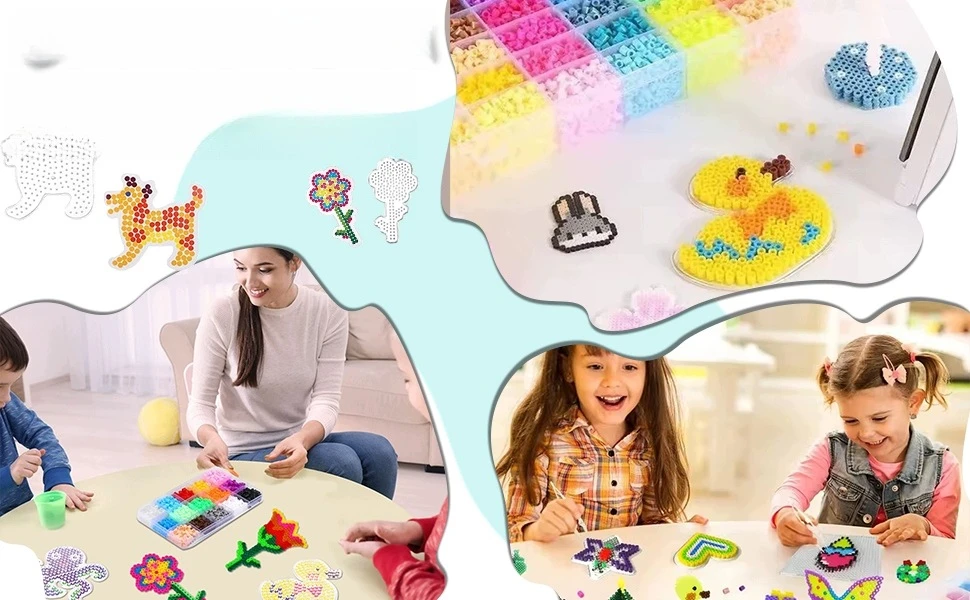 Bez Marki MIX Šablonai Skaidrūs lyginimo karoliukai 5mm 15vnt