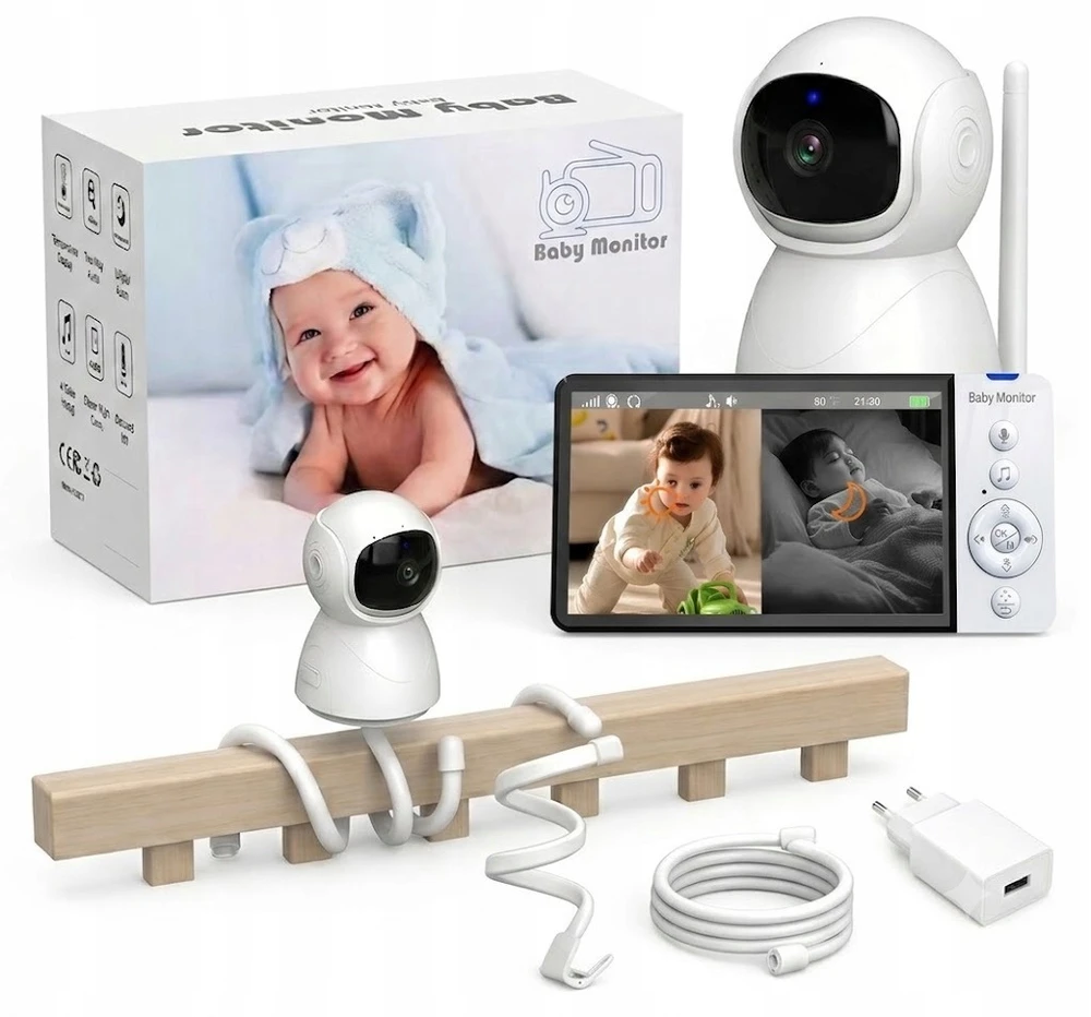 Bez Marki Mobili auklė KAMERA OBROTOWA LCD 5'' 5000mAh ZOOM NAGRYWANIE 400M