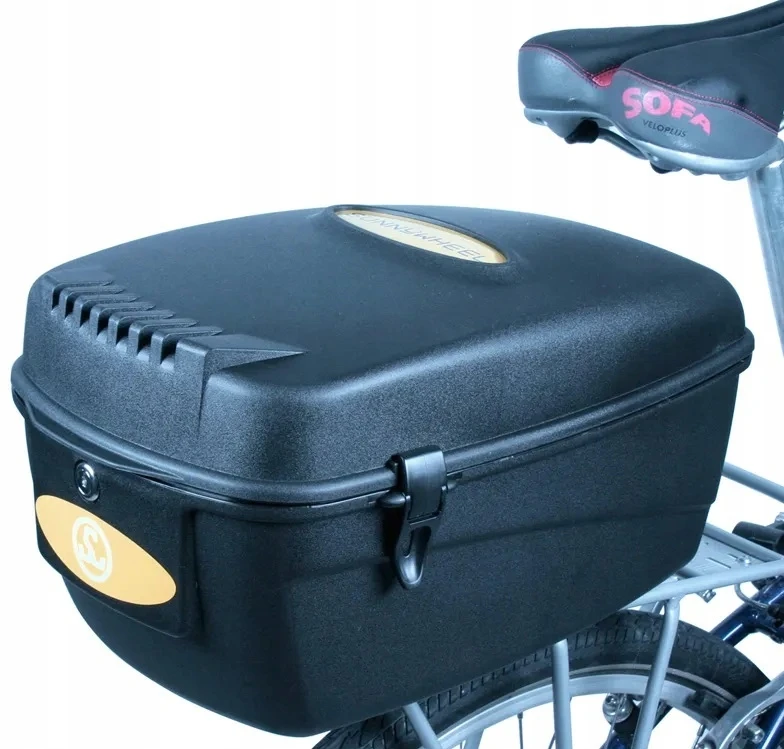 Bez Marki MOCNY KUFER SUNNYWHEEL ROWEROWY NA BAGAŻNIK 13 L JUODA NA KLUCZ